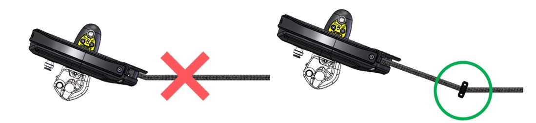 Alignement drosse emmagasineur
